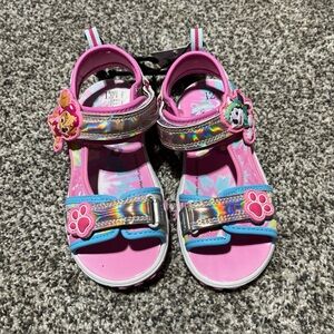 NEW Nickelodeon PAW Patrol Toddler Girls Adjustable Strap Sandals Size 12